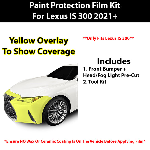 Fits Lexus IS (300) 2021+ Precut Premium Paint Protection Film Clear Bra PPF Decal Film Kit Cover