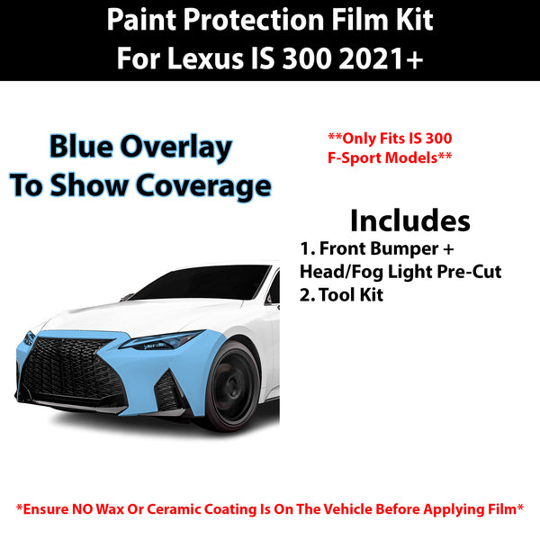 Fits Lexus IS (300/350 F Sport) 2021+ Precut Premium Paint Protection Film Clear Bra PPF Decal Film Kit Cover