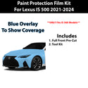 Precut Premium Paint Protection Film Clear Bra PPF Decal Film Kit Cover Fits Lexus IS500 2021-2024