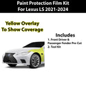 Precut Premium Paint Protection Film Clear Bra PPF Decal Film Kit Cover Fits Lexus LS 2021-2024