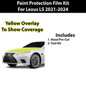 Precut Premium Paint Protection Film Clear Bra PPF Decal Film Kit Cover Fits Lexus LS 2021-2024