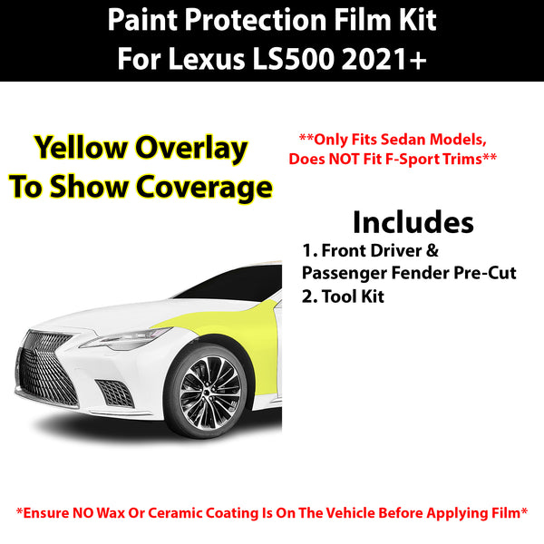 Fits Lexus LS 500 Sedan 2021+ Precut Premium Paint Protection Film Clear Bra PPF Decal Film Kit Cover