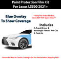 Fits Lexus LS 500 Sedan 2021+ Precut Premium Paint Protection Film Clear Bra PPF Decal Film Kit Cover