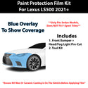 Fits Lexus LS 500 Sedan 2021+ Precut Premium Paint Protection Film Clear Bra PPF Decal Film Kit Cover