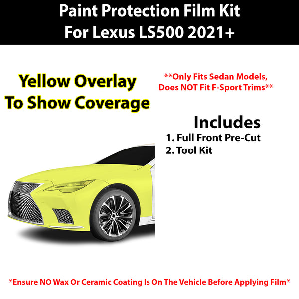 Fits Lexus LS 500 Sedan 2021+ Precut Premium Paint Protection Film Clear Bra PPF Decal Film Kit Cover