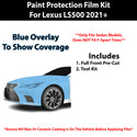 Fits Lexus LS 500 Sedan 2021+ Precut Premium Paint Protection Film Clear Bra PPF Decal Film Kit Cover