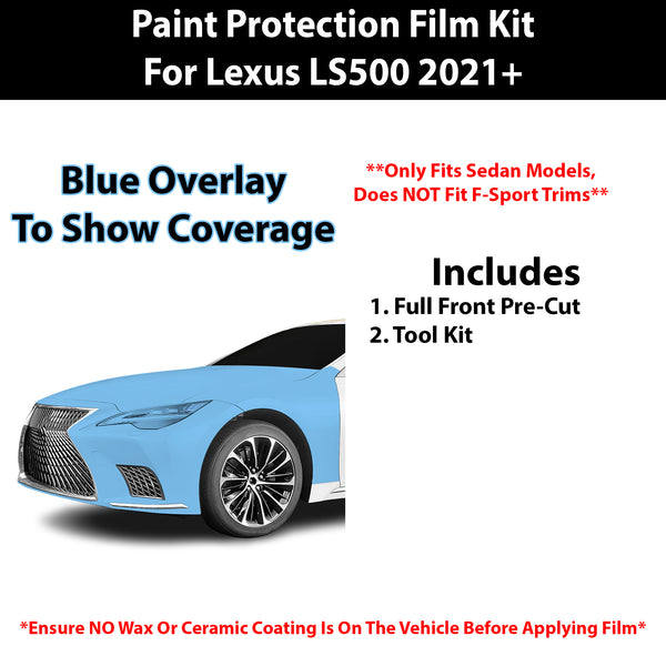 Fits Lexus LS 500 Sedan 2021+ Precut Premium Paint Protection Film Clear Bra PPF Decal Film Kit Cover