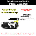 Fits Lexus LS 500 (F Sport) Sedan 2021+ Precut Premium Paint Protection Film Clear Bra PPF Decal Film Kit Cover