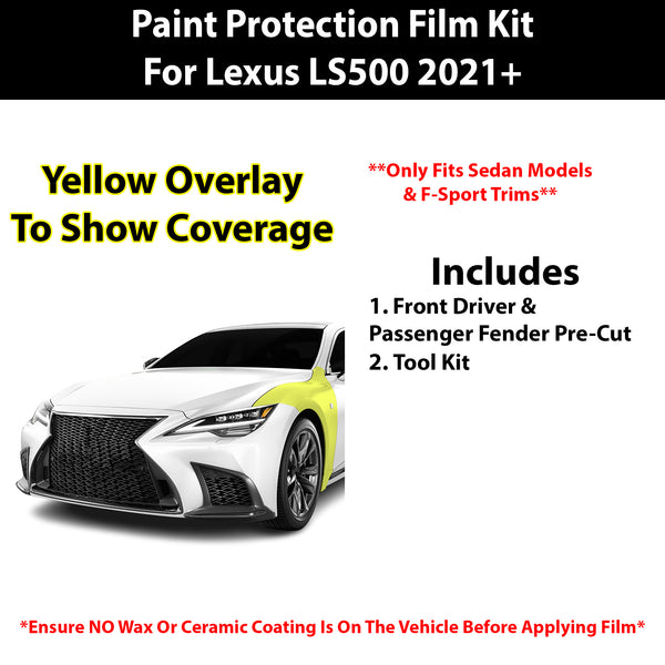 Fits Lexus LS 500 (F Sport) Sedan 2021+ Precut Premium Paint Protection Film Clear Bra PPF Decal Film Kit Cover