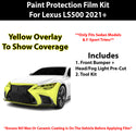 Fits Lexus LS 500 (F Sport) Sedan 2021+ Precut Premium Paint Protection Film Clear Bra PPF Decal Film Kit Cover