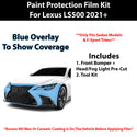 Fits Lexus LS 500 (F Sport) Sedan 2021+ Precut Premium Paint Protection Film Clear Bra PPF Decal Film Kit Cover