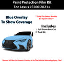 Fits Lexus LS 500 (F Sport) Sedan 2021+ Precut Premium Paint Protection Film Clear Bra PPF Decal Film Kit Cover