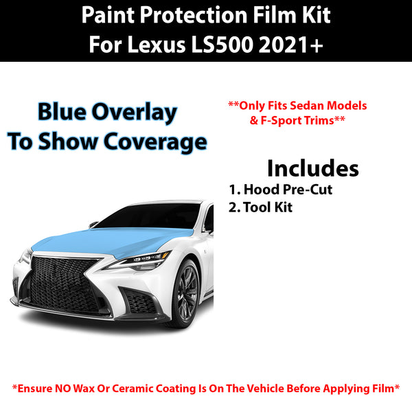 Fits Lexus LS 500 (F Sport) Sedan 2021+ Precut Premium Paint Protection Film Clear Bra PPF Decal Film Kit Cover