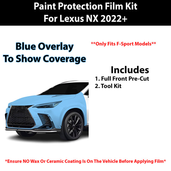 Fits Lexus NX (F Sport) 2022+ Precut Premium Paint Protection Film Clear Bra PPF Decal Film Kit Cover