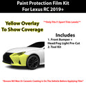 Fits Lexus RC (F Sport) 2019+ Precut Premium Paint Protection Film Clear Bra PPF Decal Film Kit Cover