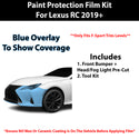 Fits Lexus RC (F Sport) 2019+ Precut Premium Paint Protection Film Clear Bra PPF Decal Film Kit Cover