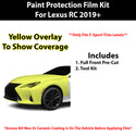 Fits Lexus RC (F Sport) 2019+ Precut Premium Paint Protection Film Clear Bra PPF Decal Film Kit Cover