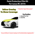 Fits Lexus RC (F Sport) 2019+ Precut Premium Paint Protection Film Clear Bra PPF Decal Film Kit Cover