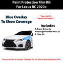 Fits Lexus RC (F) 2020+ Precut Premium Paint Protection Film Clear Bra PPF Decal Film Kit Cover