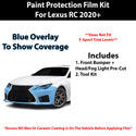 Fits Lexus RC (F) 2020+ Precut Premium Paint Protection Film Clear Bra PPF Decal Film Kit Cover