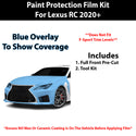 Fits Lexus RC (F) 2020+ Precut Premium Paint Protection Film Clear Bra PPF Decal Film Kit Cover