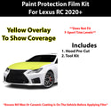 Fits Lexus RC (F) 2020+ Precut Premium Paint Protection Film Clear Bra PPF Decal Film Kit Cover