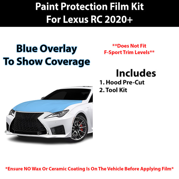 Fits Lexus RC (F) 2020+ Precut Premium Paint Protection Film Clear Bra PPF Decal Film Kit Cover