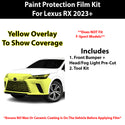 Fits Lexus RX 2023+ Precut Premium Paint Protection Film Clear Bra PPF Decal Film Kit Cover