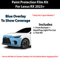 Fits Lexus RX (F Sport) 2023+ Precut Premium Paint Protection Film Clear Bra PPF Decal Film Kit Cover