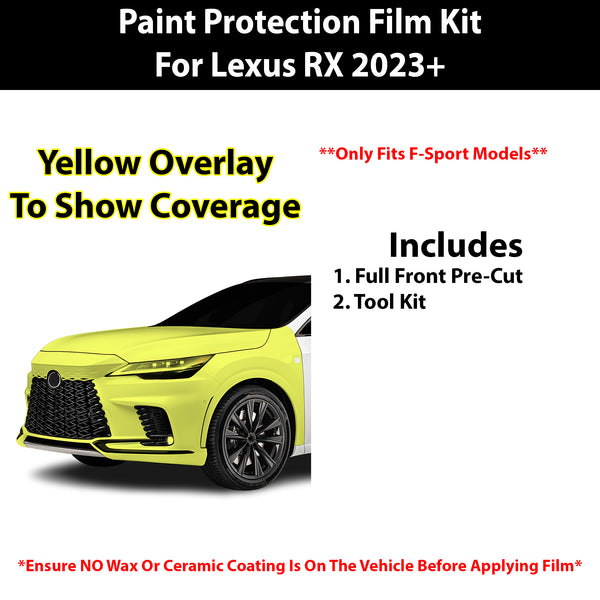 Fits Lexus RX (F Sport) 2023+ Precut Premium Paint Protection Film Clear Bra PPF Decal Film Kit Cover