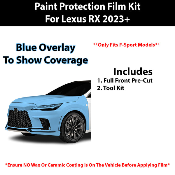 Fits Lexus RX (F Sport) 2023+ Precut Premium Paint Protection Film Clear Bra PPF Decal Film Kit Cover