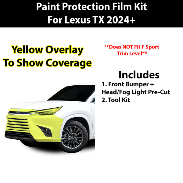 Fits Lexus TX 2024+ Precut Premium Paint Protection Film Clear Bra PPF Decal Film Kit