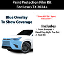 Fits Lexus TX 2024+ Precut Premium Paint Protection Film Clear Bra PPF Decal Film Kit