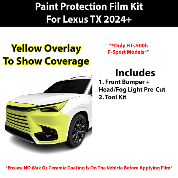 Fits Lexus TX (500H F Sport Performance Premium/ Luxury) 2024+ Precut Premium Paint Protection Film Clear Bra PPF Decal Film Kit Cover