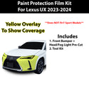 Fits Lexus UX 2023+ Precut Premium Paint Protection Film Clear Bra PPF Decal Film Kit Coverage