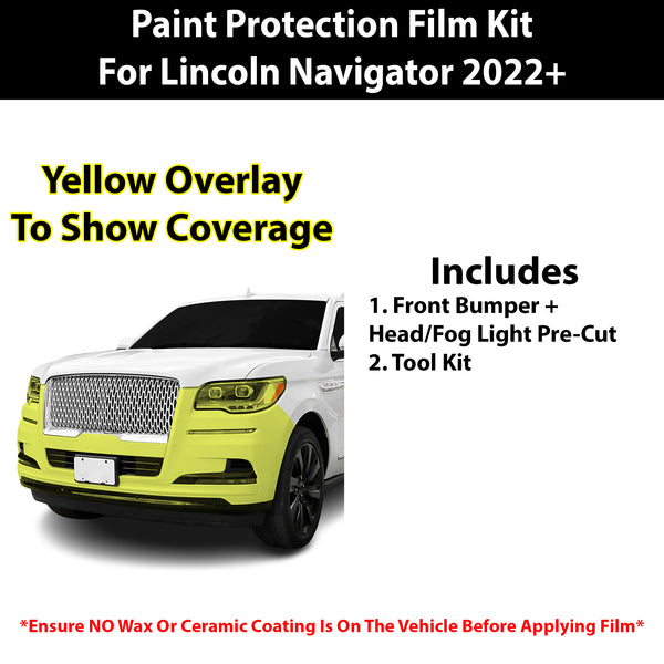 Fits Lincoln Navigator 2022+ Precut Premium Paint Protection Film Clear Bra PPF Decal Film Kit Cover