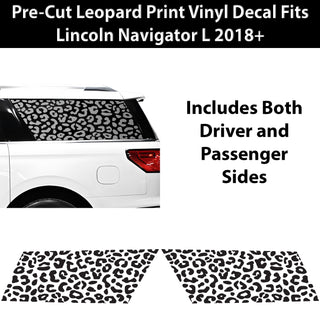 Fits Lincoln Navigator L 2018+ Animal Leopard Cheetah Cow Window Vinyl Decal Stickers