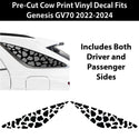 Animal Leopard Cheetah Cow Window Vinyl Decal Stickers Fits Genesis GV70 2022-2024