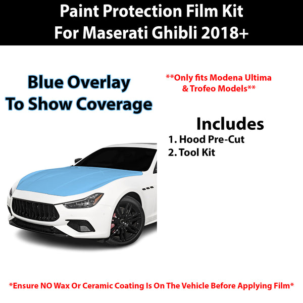 Fits Maserati Ghibli (Modena Ultima & Trofeo) 2018+ Precut Premium Paint Protection Film Clear Bra PPF Decal Film Kit Cover