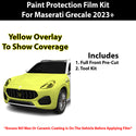 Fits Maserati Grecale (Modena & GT) 2023+ Precut Premium Paint Protection Film Clear Bra PPF Decal Film Kit Cover