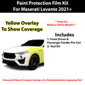 Fits Maserati Levante (Modena Ultima) 2021+ Precut Premium Paint Protection Film Clear Bra PPF Decal Film Kit Cover