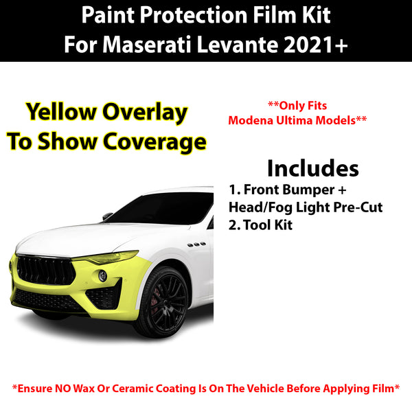 Fits Maserati Levante (Modena Ultima) 2021+ Precut Premium Paint Protection Film Clear Bra PPF Decal Film Kit Cover