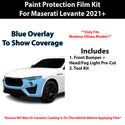 Fits Maserati Levante (Modena Ultima) 2021+ Precut Premium Paint Protection Film Clear Bra PPF Decal Film Kit Cover