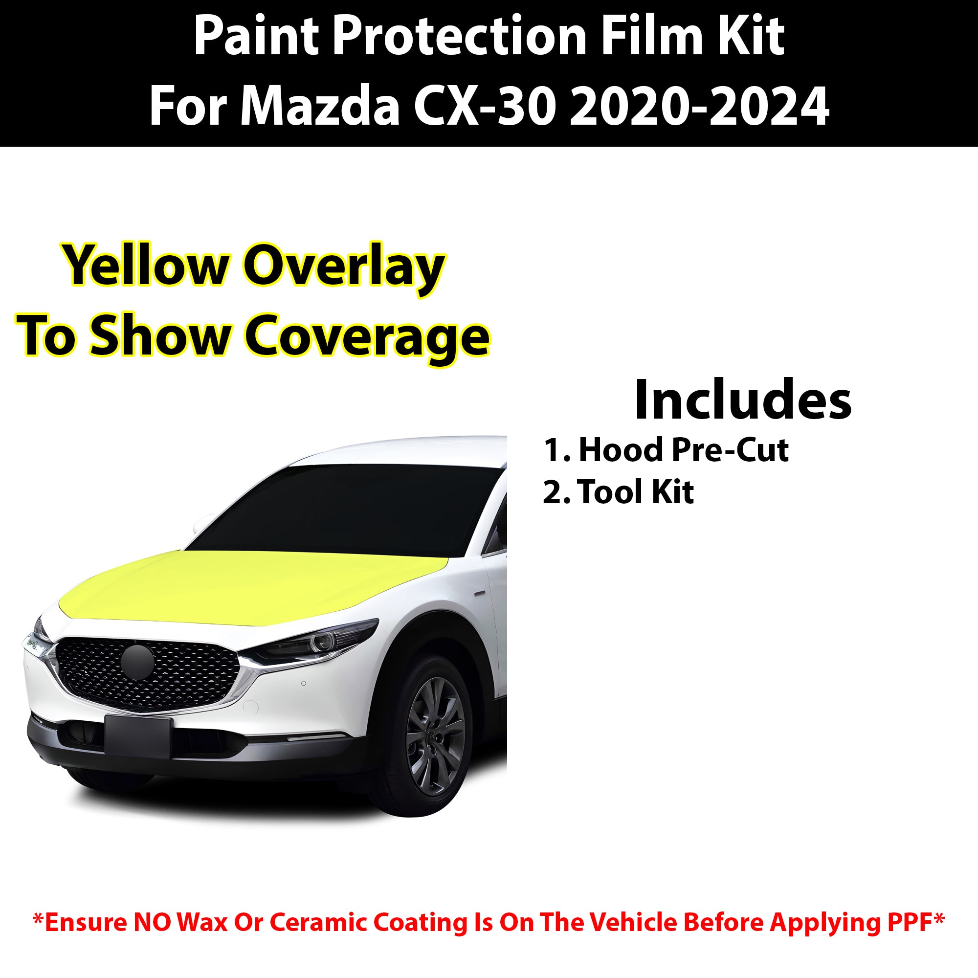 Fits Mazda CX - 30 2020+ Precut Premium Paint Protection Film Clear Bra PPF Decal Film Kit - Bogar Tech Designs