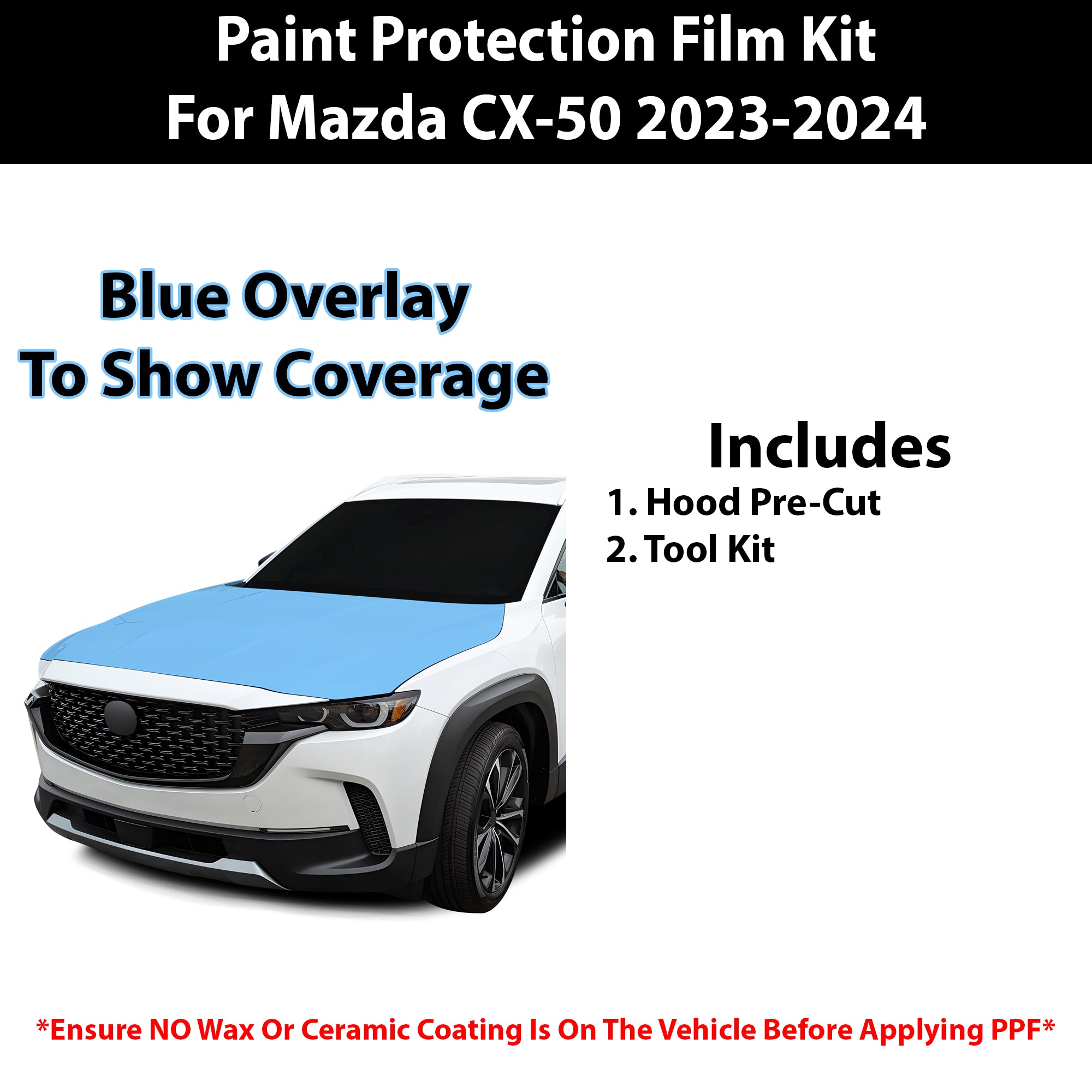 Fits Mazda CX - 50 2023+ Precut Premium Paint Protection Film Clear Bra PPF Decal Film Kit - Bogar Tech Designs