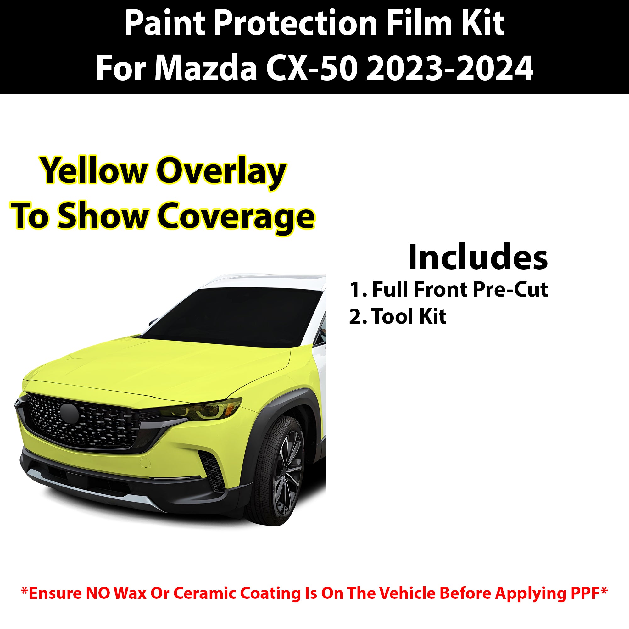 Fits Mazda CX - 50 2023+ Precut Premium Paint Protection Film Clear Bra PPF Decal Film Kit - Bogar Tech Designs