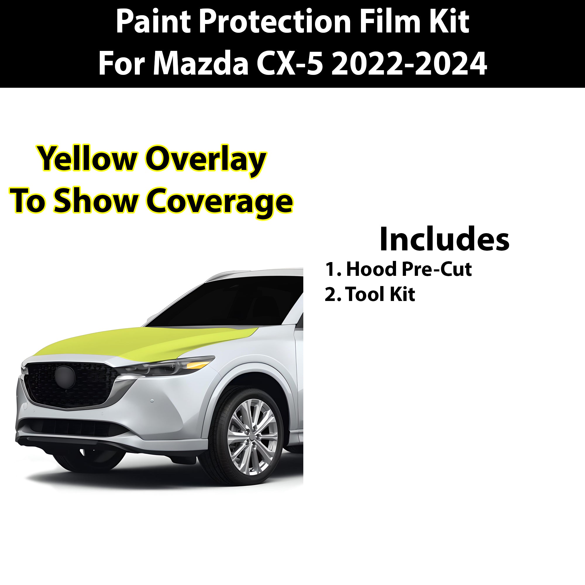 Precut Premium Paint Protection Film Clear Bra PPF Decal Film Kit Cover Fits Mazda Cx - 5 2022 - 2024 - Bogar Tech Designs