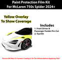 Fits McLaren 750S Spider 2024+ Precut Premium Paint Protection Film Clear Bra PPF Decal Film Kit Cover