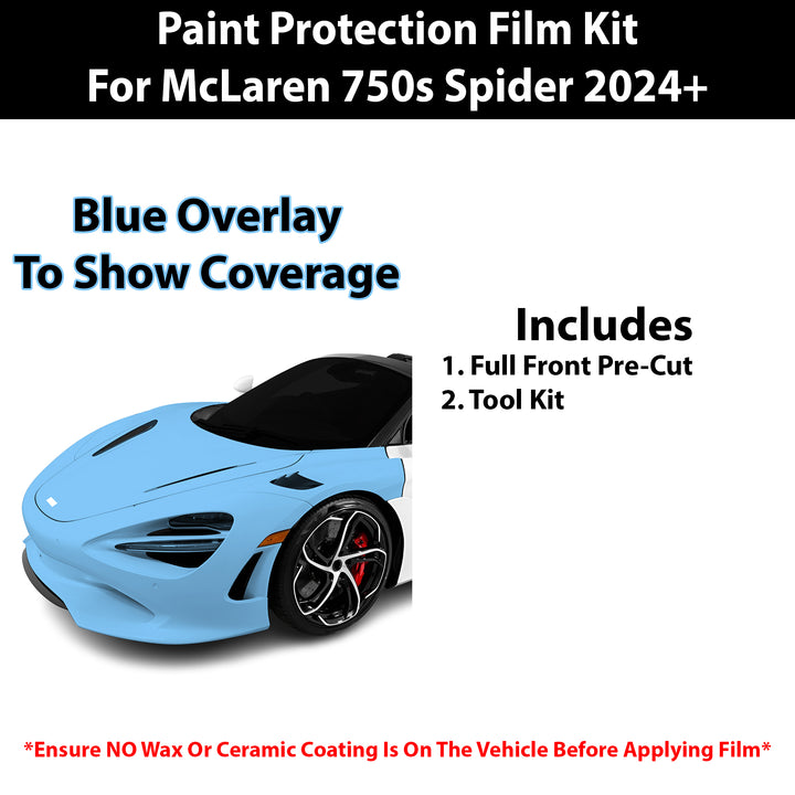 Fits McLaren 750S Spider 2024+ Precut Premium Paint Protection Film Clear Bra PPF Decal Film Kit Cover - Bogar Tech Designs