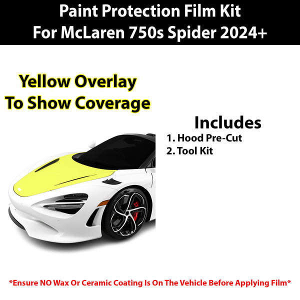 Fits McLaren 750S Spider 2024+ Precut Premium Paint Protection Film Clear Bra PPF Decal Film Kit Cover